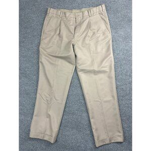 Nike Golf Pants Men's W38 x L32 Brown Dri-Fit Straight Leg Polyester Pleated